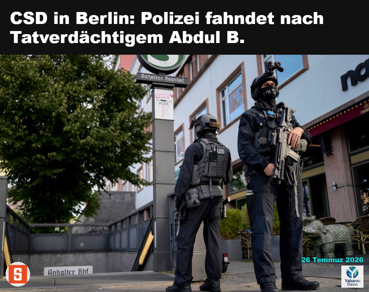 Ağır silahlı polis özel kuvvetleri Anhalter Bahnhof S-Bahn istasyonunun tüm girişlerini kapatıyor. Fotoğraf: Michael Ukas / dpa