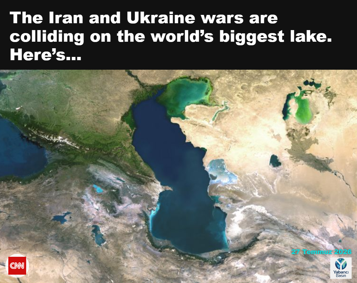 Hazar Denizi’nin uydu görüntüsü. (Planet Observer/Universal Images Group/Getty Images)