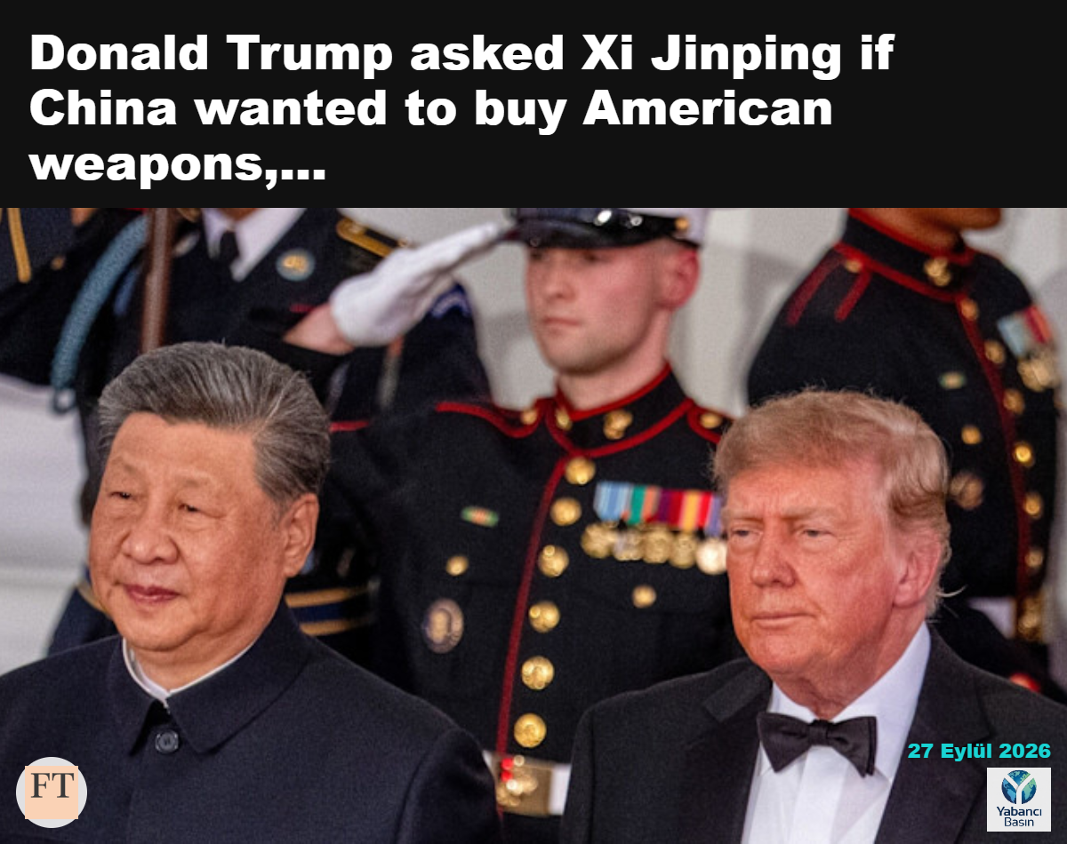 Xi Jinping ve Donald Trump, perşembe günü Beyaz Saray'daki devlet yemeği öncesinde düzenlenen karşılama töreninde. © Daniel Heuer/Bloomberg