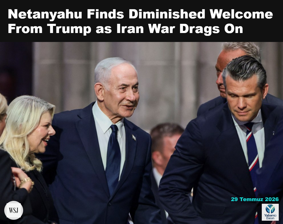İsrail Başbakanı Binyamin Netanyahu, salı günü Washington’da Senatör Lindsey Graham’ın cenaze töreninde. EVELYN HOCKSTEIN/REUTERS