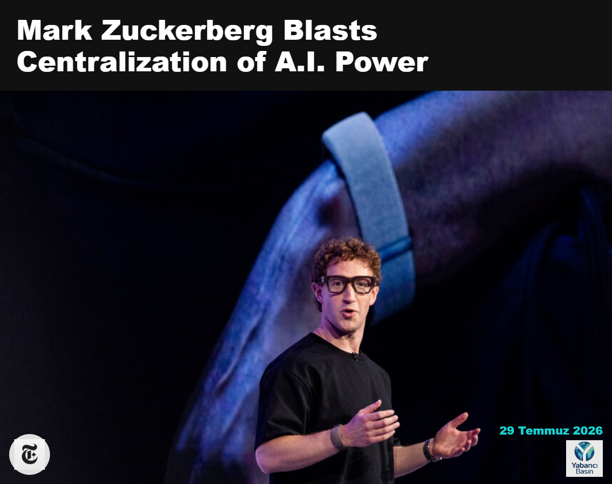 Meta Üst Yöneticisi Mark Zuckerberg, yapay zekâ geliştirmenin geleceğine ilişkin tartışmaya “gerçekçilik getiren” kişilere ihtiyaç olduğunu söyledi. Jason Henry/The New York Times