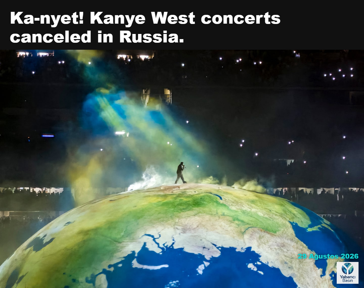 Kanye West, 30 Mayıs’ta İstanbul’daki Atatürk Olimpiyat Stadı’nda sahne alıyor. (Yasin Akgul/AFP/Getty Images)
