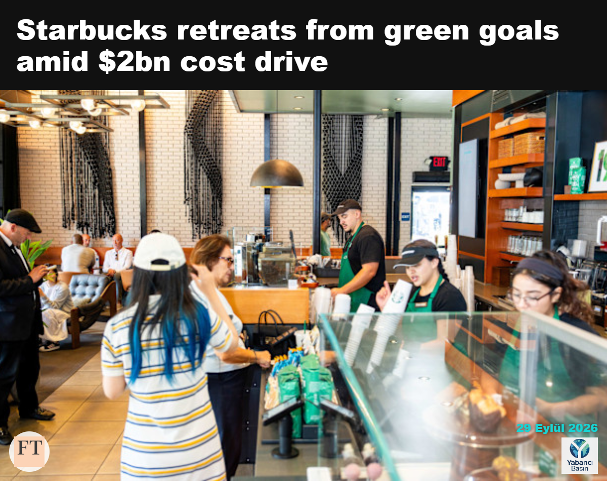 Starbucks, sürdürülebilirliği kurumsal kimliğinin merkezine koyan az sayıdaki şirketten biri olarak öne çıkıyor © Kyle Grillot/FT