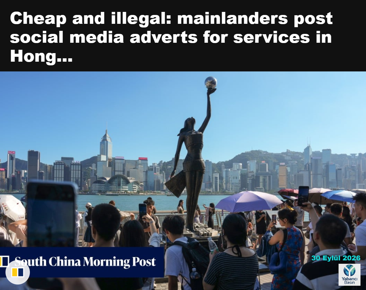 Hong Kong’da hizmet tanıtan anakara Çin sosyal medya ilanı. Fotoğraf: Handout