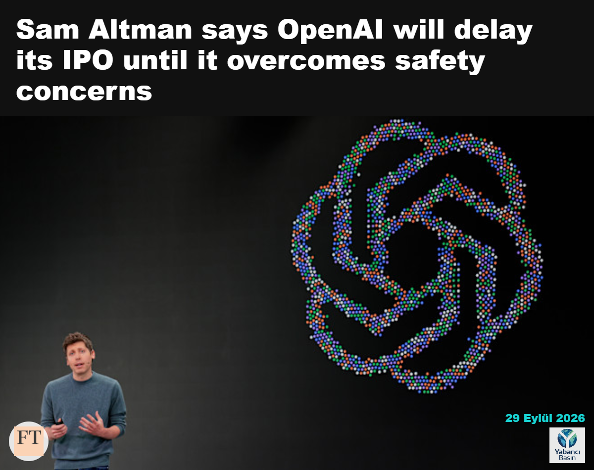 OpenAI Üst Yöneticisi Sam Altman, yapay zekânın yeteneklerinin hızla geliştiği bir dönemde şirketin halka arza tüm gücüyle yönelmeyeceğini söyledi © Getty Images