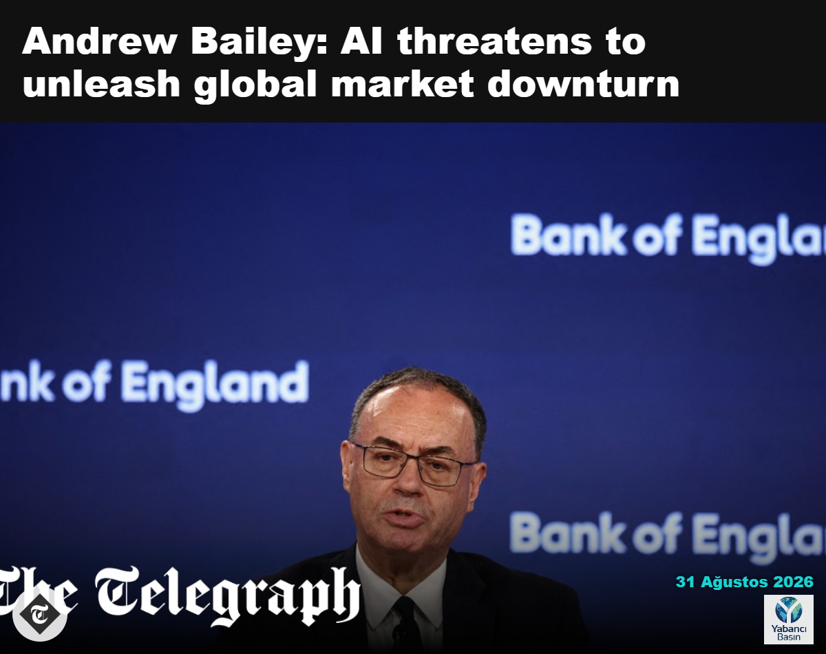 Andrew Bailey, piyasaların sınırlar ötesine yayılabilecek potansiyel olarak düzensiz bir düzeltmeye karşı savunmasız kaldığını söylüyor. Fotoğraf: Henry Nicholls/AFP via Getty Images