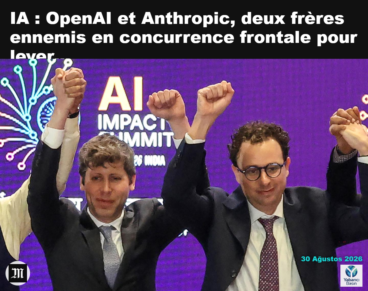 OpenAI CEO’su Sam Altman ve Anthropic CEO’su Dario Amodei, 19 Şubat 2026’da Yeni Delhi’de düzenlenen “AI Impact Summit” sırasında.